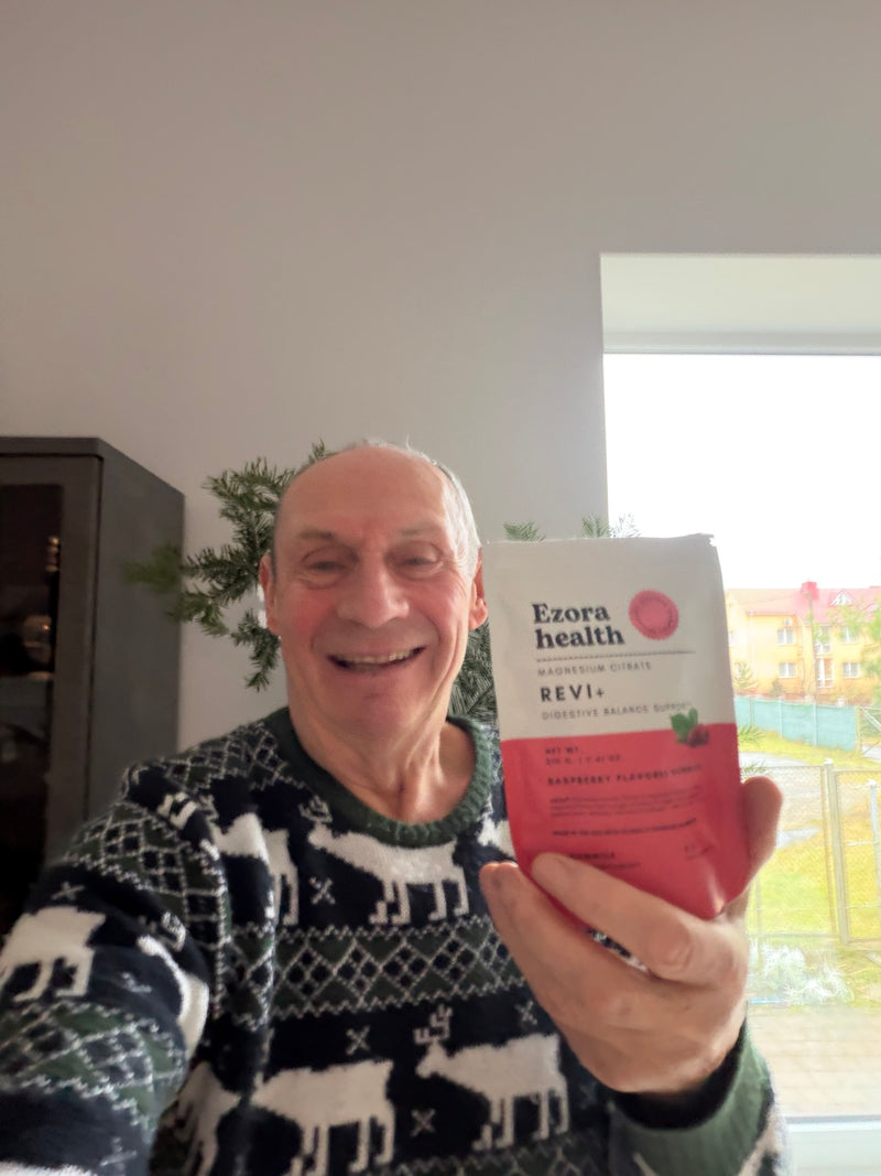 Ezora Health Revi+ Magnesium Citrate gummies — evening sleep and recovery support